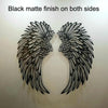 1pair 45cm Double Sided Black Engraved Metal Angel Wings Wall Hanging Decoration Without Lights