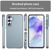 For Samsung Galaxy A55 5G Frosted Translucent TPU Hybrid PC Full Coverage Phone Case(Dark Blue)