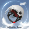 BY-1292 Unisex Motorcycle Frosted Protective Short Mirror Half Helmet (White)