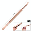 3 PCS Stainless Steel Rose Gold Double-Headed Steel Push Dead Skin Scissors Nail Set,Style: 02  Big Head