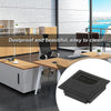 ABS Table Rectangle Wire Hole Cover Outlet Port With Brush PC Desk Cable Organizer, Size: 80x160mm Black