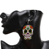 Halloween Jewelry Acrylic Personal Skull Earrings(Flower Ghost Head)