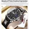 OLEVS 2893 Men Multifunctional Business Quartz Watch(Black)