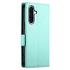 For Samsung Galaxy A26 5G Side Buckle Magnetic Frosted Leather Phone Case(Mint Green)