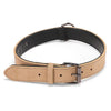 JINMAOHOU XS Khaki Leather Dog Collar - Soft & Durable