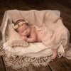 Hollow Lace Round Blanket + Pillow Suit Baby Photography Props(Light Green)