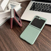 For Samsung Galaxy Z Flip6 5G Carbon Fiber PC MagSafe Phone Case(Green)