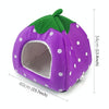 Foldable Strawberry Pet Bed, Large Purple - Cat & Small Dog House