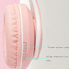 B39 Macaron Wireless Bluetooth Headset Foldable Gaming Headset Support TF Card(Cherry Pink)