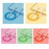 3 PCS Fitness Sports Children Transparent Handle Skipping Rope(Transparent Pink)