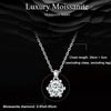 MSN006 Sterling Silver S925 Hexagonal Moissanite Pendant White Gold Plated Necklace