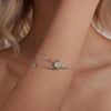 S925 Sterling Silver Platinum-Plated Summer Ocean-Style Shell Bracelet(BSB186)