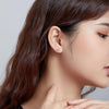 S925 Sterling Silver Simple Butterfly Ear Studs Women Earrings