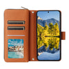 For Samsung Galaxy A54 Nine-card Slots Zipper Wallet Bag Leather Phone Case(Brown)