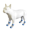 Dog Socks Anti-Slip, Cotton, Indoor & Car, 4-Pack, M, Grey-Blue