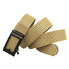120cm Canvas Imitation Nylon Belt Automatic Buckle Casual Belt without Hole(Black)