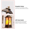 Christmas Flame Lantern Christmas Decoration LED Luminous Ornament Candlestick Lamp, Size: Large 77 x 77 x 195mm(Bronze Santa)
