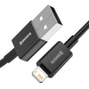 Baseus Superior Series CALYS-A01 2.4A USB to 8 Pin Interface Fast Charging Data Cable, Cable Length:1m(Black)