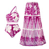 Retro Split Sexy One-Shoulder Swimsuit Chiffon Beach Skirt Swimsuit, Size: S(Purple Suit)