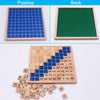 Wooden Montessori Teaching Kids Math 1 - 100 Consecutive Numbers Counting Board Plate Toy