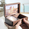 Wooden Jewelry Storage Music Box with Photo Frame Function, Spec: Walnut