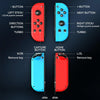 JOY-02 Gaming Left And Right Handle With RGB Lights Body Feel Bluetooth Gamepad For Switch / Switch OLED / Switch Pro / Switch Lite / Switch Joycon(Green Blue)
