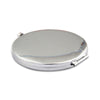 Diamond-encrusted Metal Double Side Folding Mini Portable Round Small Makeup Mirror(White)