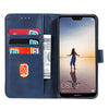 For Huawei P30 Lite GUSSIM Business Style Horizontal Flip Leather Case with Holder & Card Slots & Wallet(Blue)