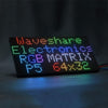 Waveshare RGB Full-color LED Matrix Panel, 5mm Pitch, 64x32 Pixels, Adjustable Brightness(25848)