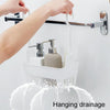 Household Bathroom Hanging Drainage Hanger Kitchen Multifunctional Stackable Basket(White)