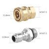 2 Sets High Pressure Spray Head Fast Insertion 1/4 Quick Pure Copper Joint(Internal M14 Female+Outer M14 Flat Femal)