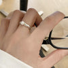 Platinum Plated Ladies Vintage Wear Combination Ring, Specification:J2996