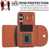 For Samsung Galaxy S25+ 5G Ring Holder Card Bag Skin Feel Phone Case(Brown)