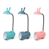 FY003T Small Rabbit USB Charging Desk Lamp with Pen Holder(Dark Blue)