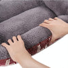 Red Flag Dog Bed, Medium (54x42x12cm) - Warm & Cosy