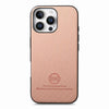 For iPhone 13 Twill Fabric Leather Skin Back Phone Case(Pink)