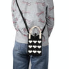 Heart Shaped Knitted Mini Crossbody Phone Bag For 6.9 inch and Below Phones(Black)