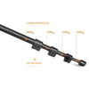 Q160s 4-Section Folding Legs Live Broadcast Aluminum Alloy Tripod Mount with Damping Tripod Ball-Head