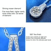 XMZ018 925 Silver Moissanite Diamond Necklace Square Diamond Neck Chain, Specification: 1 Carat