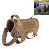 Dog Training Vest, Brown, Large - Heavy Duty 1000D Nylon