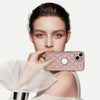 For iPhone 13 Rhombic Leather Back Cover Phone Case(Rose Gold)