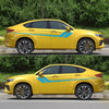 D-716 Car Striped Vinyl Body Stickers Personalized Modification Car Sticker(Blue)