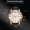 OCHSTIN 6068A Multifunctional Quartz Waterproof Luminous Men Watch(Rose Gold+White+Black)