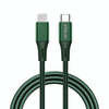 ENKAY PD 20W 3A USB-C / Type-C to 8 Pin Fast Charging Nylon Braided Data Cable, Length:2m(Green)