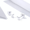 Sterling Silver Butterfly Earrings Fresh Simple and Compact Platinum-plated Girls Earrings