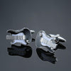 Brass Music Series Instrument Note Cufflinks, Color: Black aWhite Violin