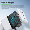 DUZZONA T9 65W Dual USB-C / Type-C+USB GaN Fast Charger, Specification:EU Plug