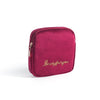 Plush Cloth Sanitary Napkin Storage Bag Sanitary Pad Storage Bag(Wine Red)