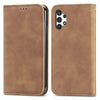 For Samsung Galaxy A13 4G Retro Skin Feel Magnetic Horizontal Flip Leather Phone Case(Brown)