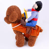 Dog Cowboy Rider Costume, Halloween Pet Outfit (L with Hat)